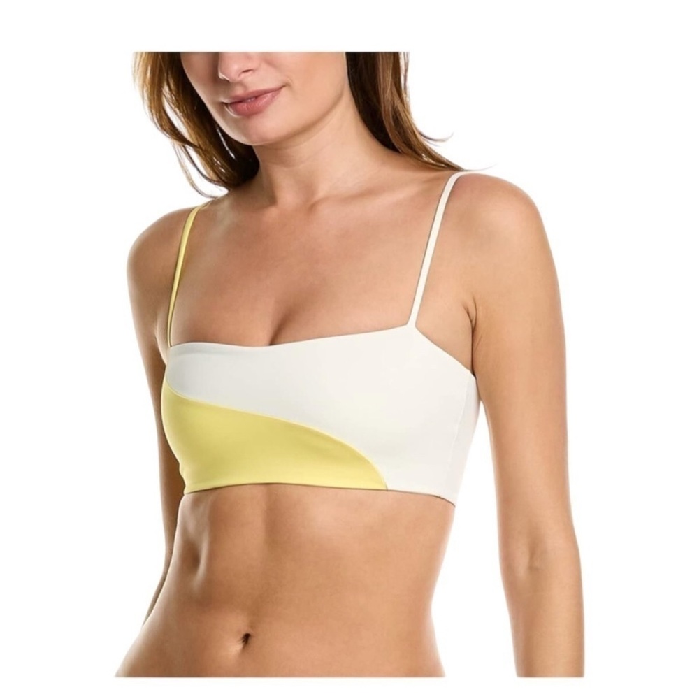 Lspace Women's Yellow and White Colorblock Set Swimsuit
